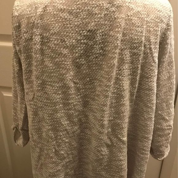 Women’s Plus Size 2x Croft & Barrow Beige White Open Cardigan **See Description - Picture 3 of 4